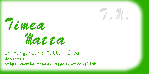 timea matta business card